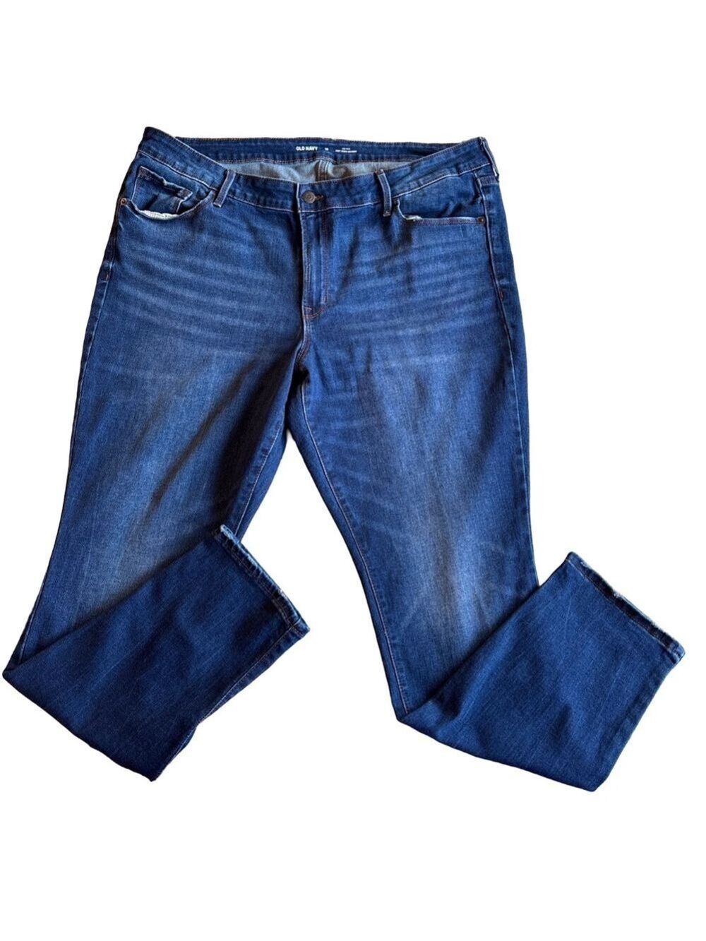 (3 for $12 item) Old Navy Plus Size Blue Denim Mid-Rise Skinny Jeans Size 18